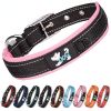 Pet dog collar; diving cloth reflective nylon collar; medium and large dog collar - Black ribbon: green - S 2.0*(28-38)CM