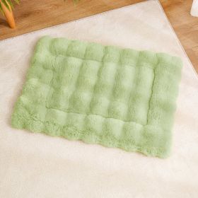 Winter Warm Cat Mat, Sleeping Plush Pet Mat (Option: Light Green-M)