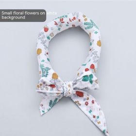 Pet Ice Scarf Summer Scarf Cooling And Heatstroke Prevention (Option: Small White Floral)