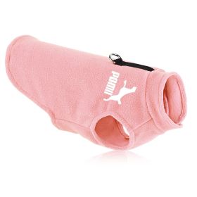 Pet Pull Loop Vest Thickened Dog Jacket (Option: Plush Vest Pink-L)